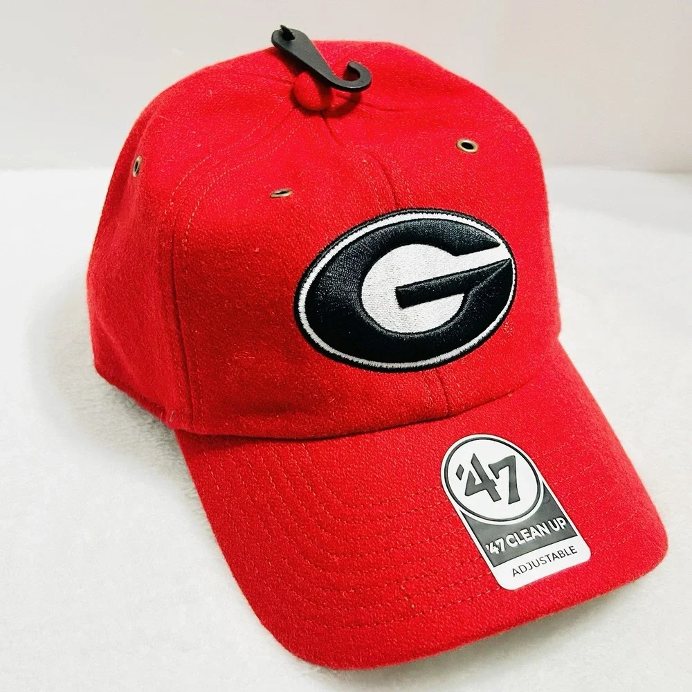 '47 Brand Georgia Bulldogs Wooly‎ Clean Up Hat Cap Adjustable Strapback Red
